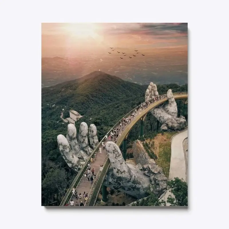 Golden Bridge, Vietnam Canvas Painting